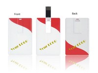 Flash Drive USB 2.0 Model Kartu Kredit Portabel Murah Grosir Logo Kustom Baru 512MB 1GB 2GB 4GB 8GB 128GB 64GB