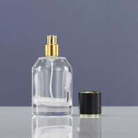 Set Botol Parfum Mewah 30ml 50ml 100ml dengan Pompa Semprot Desain Bahu Miring Buatan China