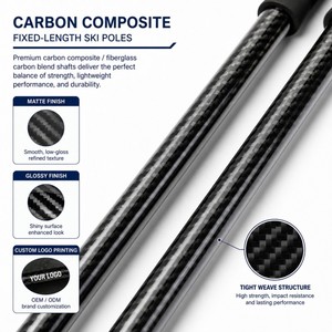 Bâtons de <span class=keywords><strong>ski</strong></span> en carbone composite Zeroring, longueur fixe, légers, pour neige alpine, vente en gros directe d'usine - Product Image 4