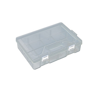 Transparent Plastic Double Layer 8 Compartment Storage <b>Box</b> For Home Desktop Organization Rectangle Covered - Product Image 4