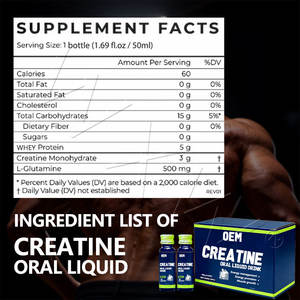 Créatine monohydrate liquide la plus vendue, boisson pour renforcer les muscles, améliore la puissance explosive et les compléments de récupération - Product Image 2