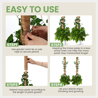 Poteau totem empilable en bois écologique résistant au vent de 12 à 16 pouces, personnalisé, pour soutenir les plantes en pot et les plantes grimpantes