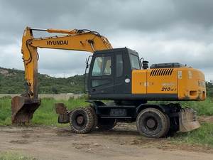 Excavatrice hydraulique sur roues Hyundai 210w-7 d'occasion, machine de construction de 21 tonnes, Hyundai 210-7, grande pelle d'occasion - Product Image 2