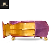 Buffet de luxe rose en diamant, personnalisé, meuble pour salle à manger, design moderne, offre spéciale