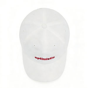 Casquette de baseball en coton à 6 panneaux avec broderie « optimiste » – Chapeau de soleil léger et décontracté pour le quotidien et les sports de plein air - Product Image 4