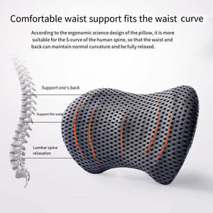 Bantal kursi ortopedi busa memori kursi kantor mobil bantal kursi roda tulang ekor lucu pereda nyeri jala bernapas bantal pinggang - Product Image 3