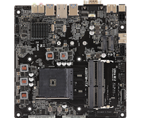 PC de Escritorio Mini para Gaming ASRock A320TM-ITX AMD para Ryzen R5 5500, Compatible con Win11, M.2 PCIE 3.0, Doble HDMI, Interfaz SATA, Venta al por Mayor