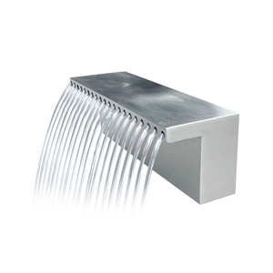 Fabricant OEM, cascade <span class=keywords><strong>d</strong></span>'<span class=keywords><strong>eau</strong></span> murale couleur RVB en acier inoxydable, <span class=keywords><strong>lame</strong></span> acrylique, fontaine de <span class=keywords><strong>piscine</strong></span> <span class=keywords><strong>avec</strong></span> <span class=keywords><strong>LED</strong></span> - Product Image 1