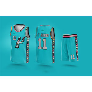 Uniforme de baloncesto de alta calidad para hombre, camiseta de baloncesto personalizada con nombre de equipo, barata, malla blanca, para entrenamiento - Product Image 2
