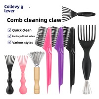 Brosse à cheveux démêlante à coussin d'air en poils de sanglier avec poignée en plastique, petit outil de nettoyage ciblé, vente en gros