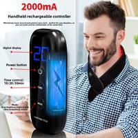 Masseur corporel intelligent à lumière rouge infrarouge portable et rechargeable sans fil pour le cou, avec compresse chaude et contrôle de température intelligent