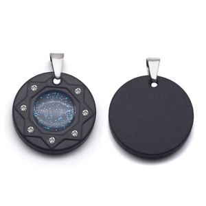 Tecnología japonesa Discolor Tarjeta de autenticidad Iones negativos Potente Bio <span class=keywords><strong>lava</strong></span> Piedra Volcánica Ciencia cuántica <span class=keywords><strong>Colgante</strong></span> de energía - Product Image 1