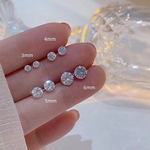 Pendientes Minimalistas <span class=keywords><strong>de</strong></span> Acero Inoxidable con Circonita para Mujer, Clásicos, con Cuentas, Exquisitos, Versátiles, Estilo Japonés y Coreano - Product Image 3