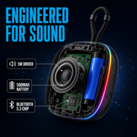 Haut-parleur Bluetooth sans fil portable d'extérieur avec poignée, basses profondes, compatible carte TF, prêt à être expédié