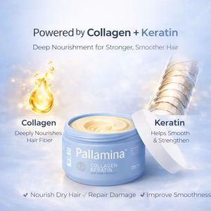 מסכת שיער פלמינה OEM ODM 500ml שמן ארגן קולגן קרטין לתיקון עמוק לשיער פגום, יבש, מקורזל, הזנה ולחות - Product Image 3