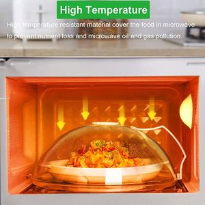 Custom Wholesales for <b>Microwave</b> Splatter Guard <b>Lid</b> Steam Vents Keeps Food Plate Cover With Handle - Product Image 6