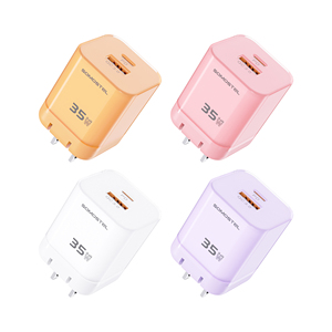 Chargeur rapide compact de voyage à double port avec prise pliable Factory Somostel SMS-Q242 35W GaN PD <span class=keywords><strong>QC3</strong></span>.<span class=keywords><strong>0</strong></span> pour téléphone portable IPh/Sam - Product Image 6