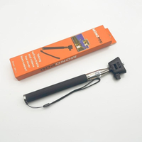 Wesport Perche à selfie extensible en acier inoxydable avec poignée antidérapante, design pliable, support de téléphone compatible pour iPhone/Android