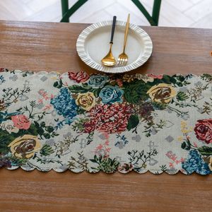 Mùa hè của Anne bán buôn Mỹ phong cách retro sơn dầu thanh lịch in hoa bảng <span class=keywords><strong>Runner</strong></span> - Product Image 2