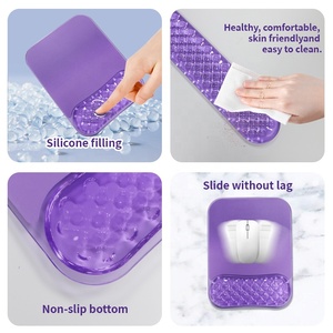Phim Hoạt Hình Mùa Hè Hình Dạng Nho Trong Suốt Silicone Gel Chuột Pad Thiết Lập Với Cổ Tay Phần Còn lại Chơi Game Bàn Phím Nhỏ Pad Cho Nhà Văn Phòng - Product Image 4