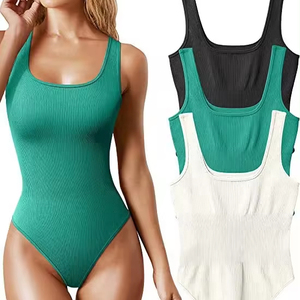 Combinaison moulante sans manches à col en U pour <span class=keywords><strong>femme</strong></span> 2025, De Barriga Para Mujer, string moulant, contrôle du ventre, <span class=keywords><strong>body</strong></span> <span class=keywords><strong>amincissant</strong></span> sans couture - Product Image 4