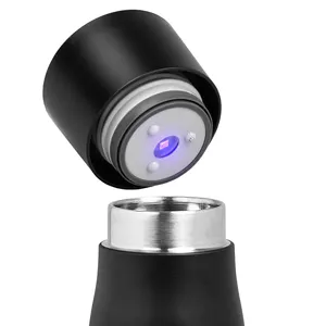 Thermos con display della temperatura ricaricabile bottiglia d'acqua autopulente uv intelligente con promemoria app di aspirazione dell'acqua