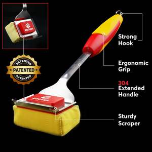 Brosse de nettoyage vapeur télescopique réglable et écologique pour barbecues, avec manche en acier inoxydable pour grilles - Product Image 3