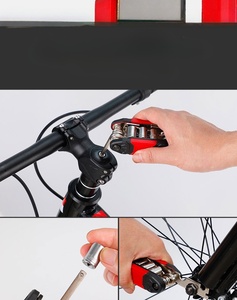 Juego de multiherramientas compacto con funciones de reparación de bicicletas, herramienta de llave plegable portátil para ciclistas, acero inoxidable duradero - Product Image 3