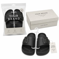 Claquettes en EVA à boucle, logo personnalisé, OEM, certifiées BSCI SMETA, antidérapantes, légères, de qualité supérieure, unisexes, vente en gros d'usine