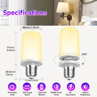 Ampoule LED SMD électromagnétique rechargeable 360° avec culot E14 pour usage hôtelier, éclairage d'ambiance domestique avec télécommande