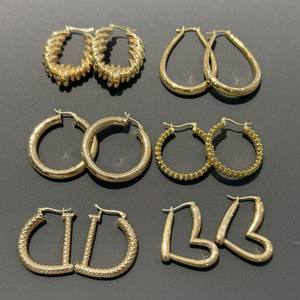 Plusieurs styles disponibles, personnalisation, bijoux en or AU750, or 18 carats, artisanat italien, boucles d'oreilles en or pour femmes - Product Image 2