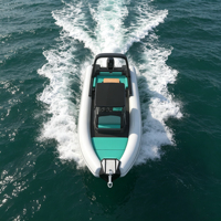 Bateaux semi-rigides gonflables de 28 pieds RIB860 à coque étagée, haute performance, tube en Hypalon Orca, haute vitesse, aménagement personnalisé
