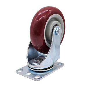 عجلات دوارة عالمية مقاس <span class=keywords><strong>4</strong></span> بوصات مصنوعة من مادة البولي بروبيلين، ثابتة وقابلة للدوران، مناسبة لعربات العمل والمنصات المتحركة - Product Image 5