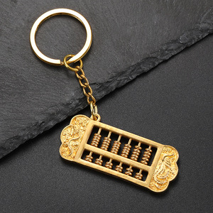 Porte-clés en laiton style abaque, pendentif antique en métal, accessoire pour clés de voiture, cadeau pour collègues, amis, enseignants - Product Image 3