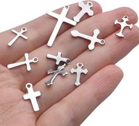 Breloques croix en acier inoxydable pendentifs crucifix assortis pour colliers bracelets boucles d'oreilles bijoux à bricoler