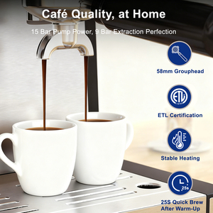 Cafetera Espresso de Alta Calidad para Preparar Café Rápido en Casa, Fácil de Limpiar, Cafetera de Acero Inoxidable - Product Image 3
