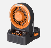 Ventilateur carré portable rechargeable à l'énergie solaire avec vitesse de vent réglable pour le camping et le bureau 10000MAH