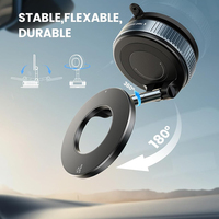 Support de téléphone magnétique flexible en alliage d'aluminium pour voiture, pliable à 360°, fixation tableau de bord, aimant puissant N52, hauteur réglable