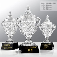Trophée en cristal extra-large - sur mesure - Champions de tennis, golf, basketball, football et billard (design haut de gamme géant)
