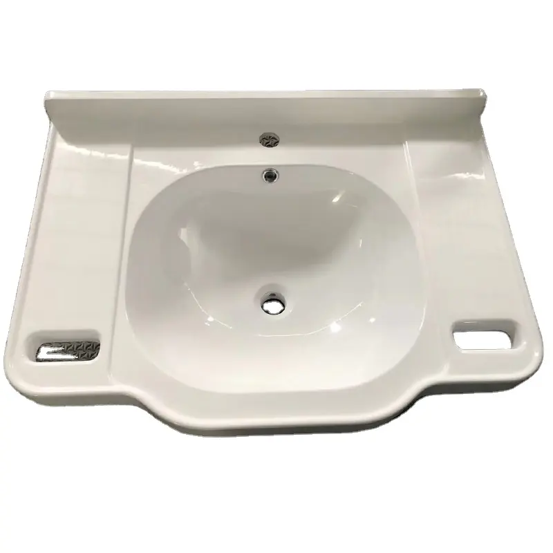 En pratik tıbbi seramik lavabo engelli bakım banyo lavabo engelli bakım serisi kendi kendini temizleyen seramik lavabo