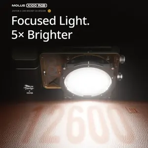 Iluminación LED ZHIYUN MOLUS X100 RGB Pro de 100 W para Fotografía/Video en Exteriores, Iluminación Fotográfica Portátil de Bolsillo - Product Image 2