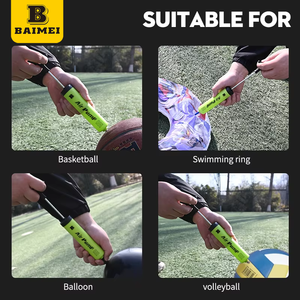 BAIMEI 2024 pompa bola portabel Mini pompa udara tangan pompa bola dengan jarum untuk sepak bola bola Yoga sepak bola - Product Image 5