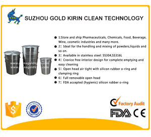 Tambor de acero inoxidable de 60 litros con grifo/Tambor de acero inoxidable para miel - Product Image 2