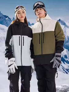 Giacca da <span class=keywords><strong>uomo</strong></span> invernale marrone da donna tuta da alpinismo calda impermeabile impermeabile da esterno XS tuta da neve in tinta unita - Product Image 2