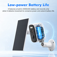 Nouvelle caméra WiFi solaire Tuya, caméra de sécurité extérieure sans fil, caméra IP, détection de mouvement PIR, audio bidirectionnel, étanche, OEM