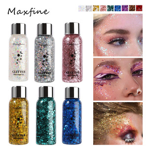 Palette di ombretti liquidi glitterati MAXFINE, glitter per occhi ad alta pigmentazione e impermeabili, <span class=keywords><strong>trucco</strong></span> occhi effetto <span class=keywords><strong>sirena</strong></span> per feste e discoteche - Product Image 1