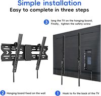 32-70 pulgadas LED LCD Plasma Universal inclinación fija soporte ajustable TV montaje en pared
