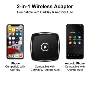 Adaptateur sans fil 2-en-1 CarPlay Android Auto pour voitures OEM avec contrôle au volant <span class=keywords><strong>et</strong></span> GPS, Plug and Play, Vente en gros usine - Product Image 6