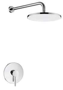 Brass One Function Black Shower Wall Mounted Shower Head Set, Circular Concealed Showerhead Bathroom Faucet - Product Image 4