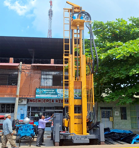 เครื่องเจาะไฮดรอลิกแบบล้อขับเคลื่อน 600 เมตร สำหรับงานเจาะบ่อน้ำขนาดใหญ่  แท่นขุดเจาะแบบเคลื่อนที่สำหรับงานเจาะน้ำบาดาล - Product Image 4
